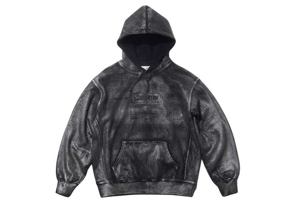 Supreme x MM6 Maison Margiela Foil Box Logo Hooded Sweatshirt Black (SS24)