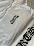 Hoodie Chrome Hearts Vertical Logo White Black