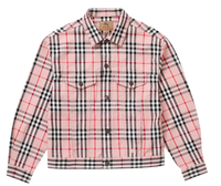 Supreme Burberry Denim Trucker Jacket Pink