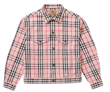 Supreme Burberry Denim Trucker Jacket Pink
