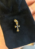 Pendant Chrome Hearts Baby Fat Gold with Blue Dismond