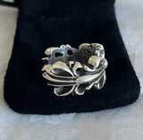 Ring Chrome Hearts Double Floral Cross Open