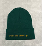 Beanie Chrome Hearts Logo Green Yellow