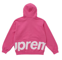 Supreme Big Logo Zip Up Hooded Sweatshirt Pink