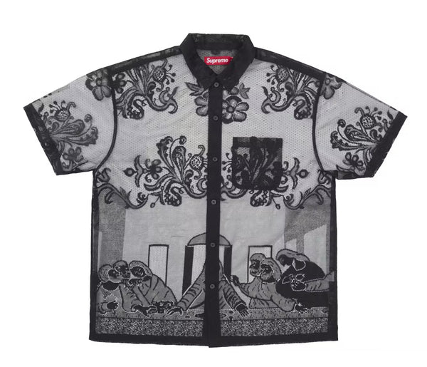 Supreme Last Supper Lace Shirt Black