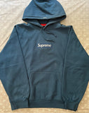 Supreme Box Logo Hooded Sweatshirt (FW23) Blue USED
