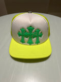 Trucker Hat Chrome Hearts Cementary Neon Yellow USED