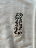 Hoodie Chrome Hearts Vertical Logo White silver