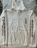 Hoodie Chrome Hearts Vertical Logo White silver