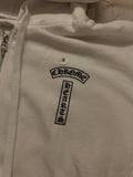 Zip Hoodie Chrome Hearts Pocket Crew White USA