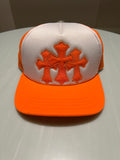 Trucker Hat Chrome Hearts Cementary Neon Orange USED