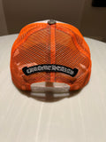 Trucker Hat Chrome Hearts Cementary Neon Orange USED