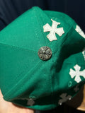 Hat Chrome Hearts CH logo Green Cross Patch