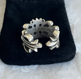 Ring Chrome Hearts Double Floral Cross Open
