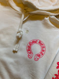 Hoodie Chrome Hearts Floral Horeshoe Pink