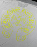 T-shirt Chrome Hearts Pocket Crew Neon White