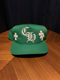 Hat Chrome Hearts CH logo Green Cross Patch