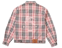 Supreme Burberry Denim Trucker Jacket Pink
