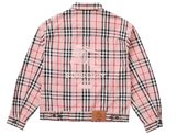 Supreme Burberry Denim Trucker Jacket Pink