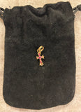 Pendant Chrome Hearts Baby Fat Gold with Pink Diamond