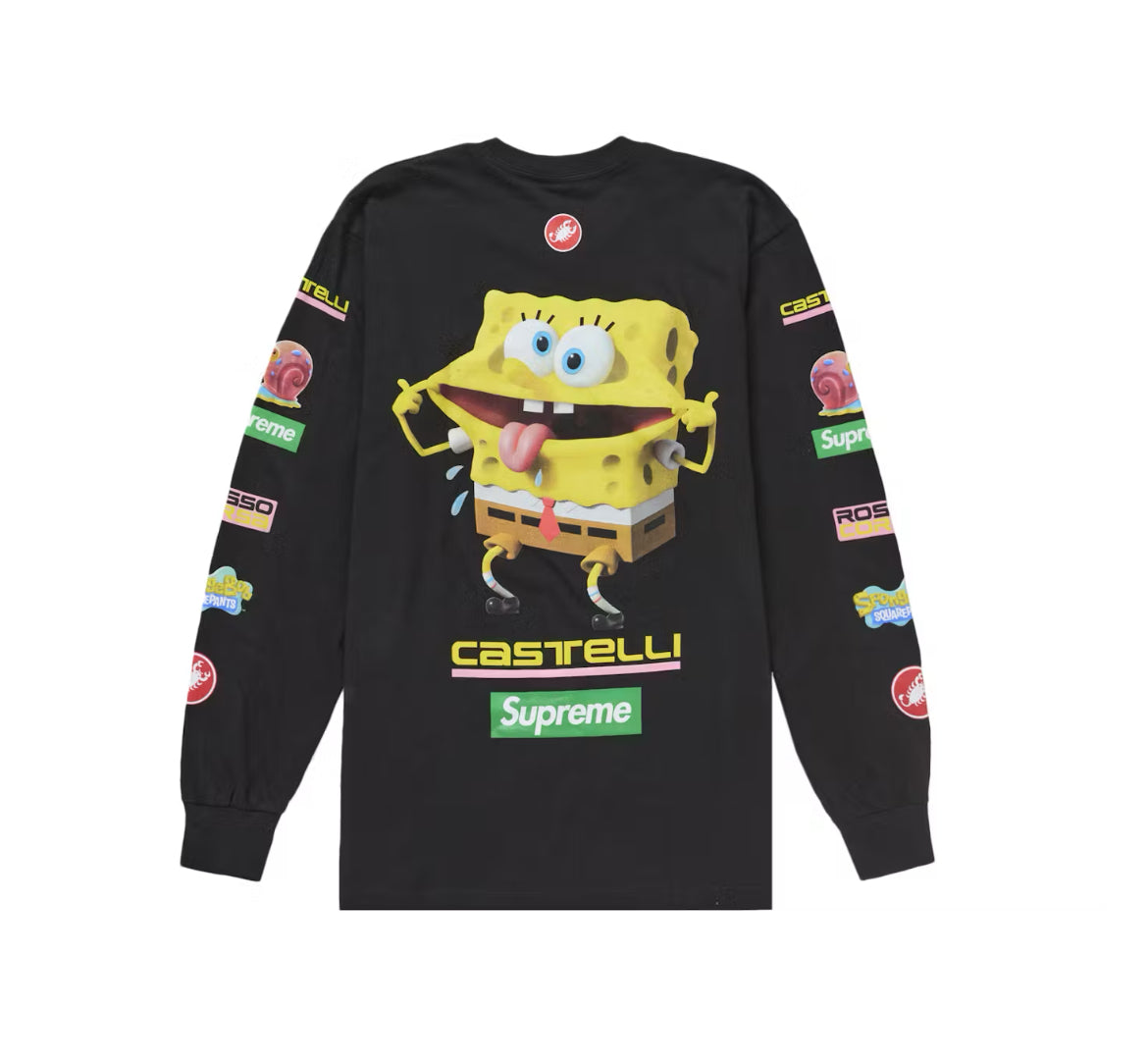 Supreme SpongeBob/Castelli Racing L/S Tee Black – Resell Milan