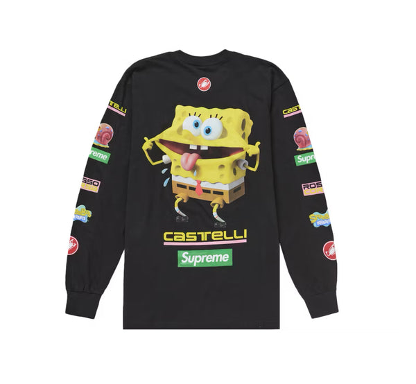 Supreme SpongeBob/Castelli Racing L/S Tee Black