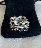Ring Chrome Hearts Double Floral Cross Open