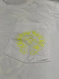 T-shirt Chrome Hearts Pocket Crew Neon White