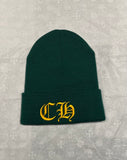 Beanie Chrome Hearts Logo Green Yellow