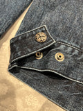 Denim Jacket Chrome Hearts Logo Washed Blue