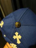 Hat Chrome Hearts CH logo Blue Cross Patch