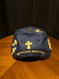 Hat Chrome Hearts CH logo Blue Cross Patch