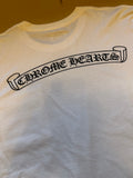 T-shirt Chrome Hearts Scroll Logo White