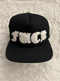 Trucker Hat Chrome Hearts FUCK Leather White