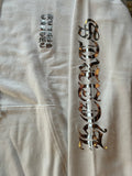 Hoodie Chrome Hearts Vertical Logo White silver