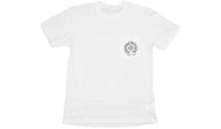 T-shirt con tasca con logo a ferro di cavallo Chrome Hearts Bianco