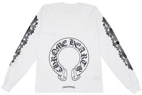 Maglietta a maniche lunghe Chrome Hearts Floral Horseshoe bianco