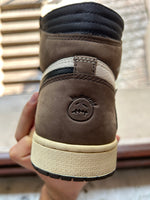 Jordan 1 High Travis Scott Cactus Jack Mocha USED
