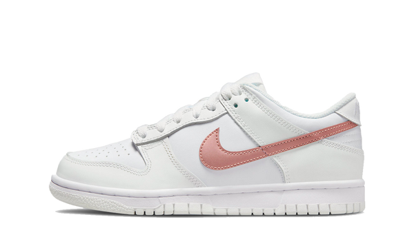 Dunk Low White Pink Bronze Swoosh